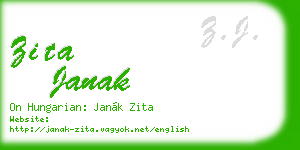 zita janak business card