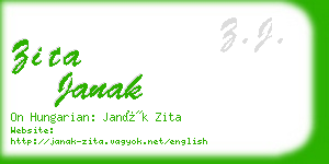 zita janak business card